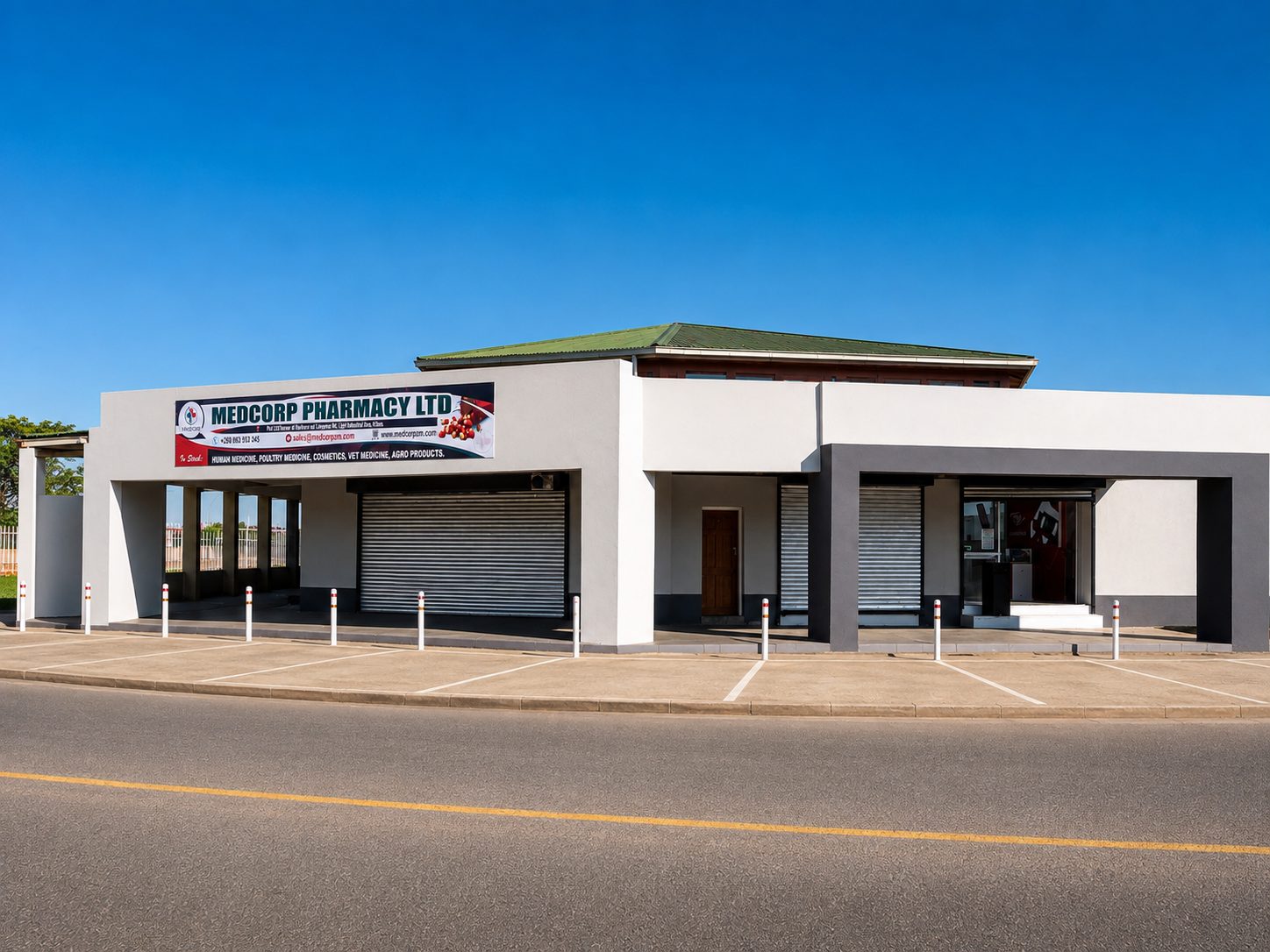 Medcorp Pharmacy premises in the Light Industrial Area, Kitwe